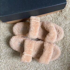 Cozy Tan Fuzzy Slippers